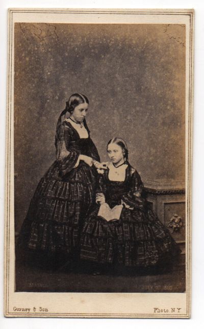 (Augusta Victoria, 1846-1923, wife of Prince Christian of Schleswig-Holstein, Princess, 3rd Daughter of Queen Victoria, founder of the Princess Christian Nursing Home) and her younger sister Princess LOUISE (1848-1939, Duchess of Argyll, Sculptress)] — Sophie Dupré Autographs