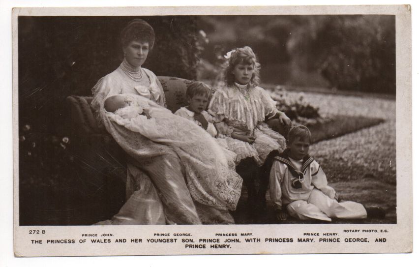 (of Teck, 1867-1953, Queen of George V) and her children MARY (1897-1965, later Princess Royal, Countess of Harewood), HENRY (1900-1974, Duke of Gloucester), GEORGE (1902-1942, Duke of Kent) and JOHN (Prince, 1905-1919)] — Sophie Dupré Autographs