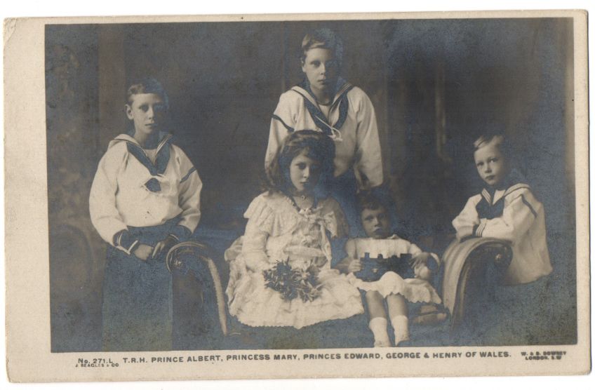 (1894-1972, King of Great Britain, Later the Duke of Windsor), his brothers GEORGE VI (1895-1952) and HENRY (1900-1974, Duke of Gloucester), and their sister MARY (1897-1965, Princess Royal, Countess of Harewood)] — Sophie Dupré Autographs