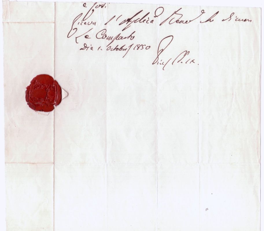 (Giovanni M. Mastai-Ferretti, 1792-1878, Pope from 1846 who proclaimed the Dogma of the Immaculate Conception and whose Vatican Council formulated the Dogma of Papal Infallibility) — Sophie Dupré Autographs