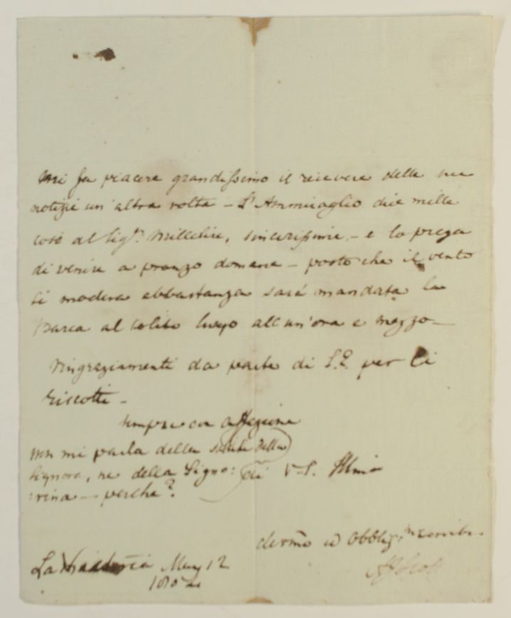 (Alexander John, 1768-1840, Nelson's Chaplain and Foreign Language Secretary on Board 'Victory') — Sophie Dupré Autographs