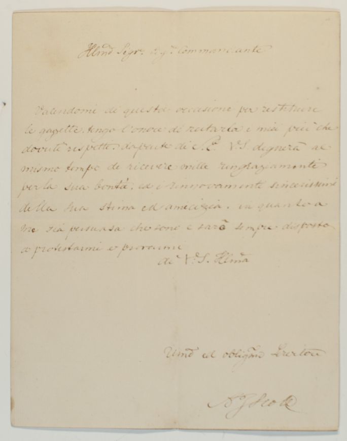 (Alexander John, 1768-1840, Nelson's Chaplain and Foreign Language Secretary on Board 'Victory') — Sophie Dupré Autographs
