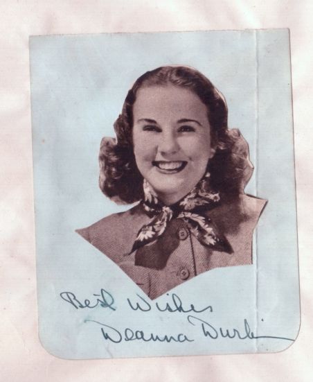 (Deanna, 1921-2013, Canadian Singer & Actress) — Sophie Dupré Autographs