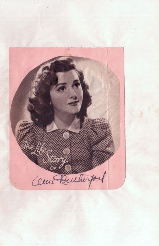 (Ann, 1917-2004, Canadian Actress, Scarlett's sister in 'Gone With The Wind') — Sophie Dupré Autographs