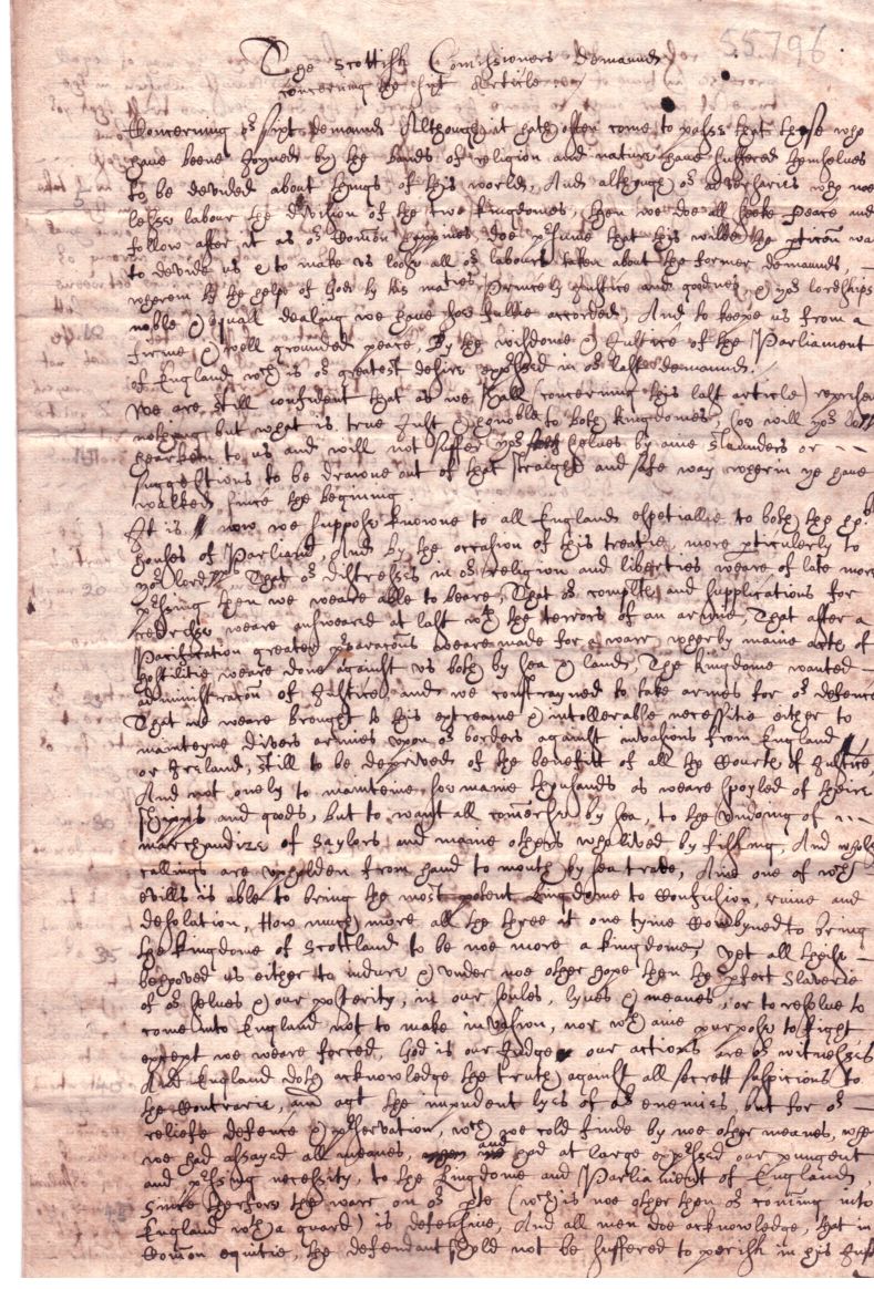 (Alexander, c. 1583-1646, Minister of the High Kirk, Edinburgh, 1639, and from 1640 Rector of the University, Presbyterian Church Statesman)] — Sophie Dupré Autographs
