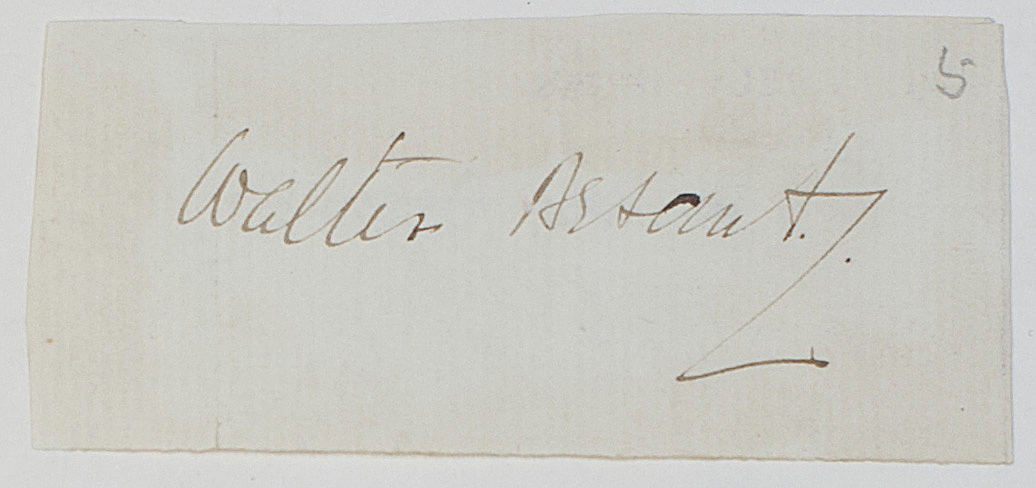 (Sir Walter, 1836-1901, Novelist, Biographer & Social Reformer) — Sophie Dupré Autographs