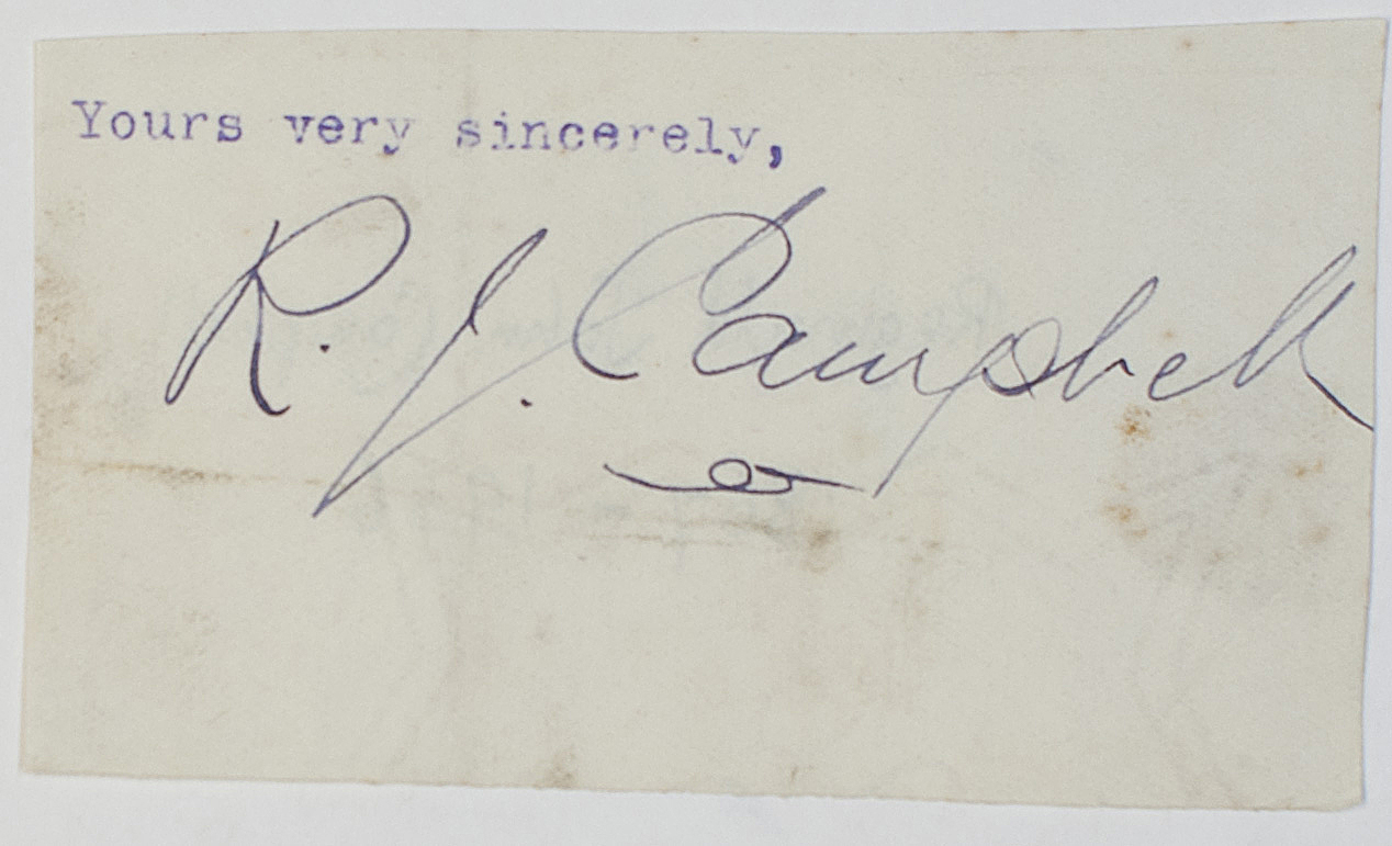(Revd. Reginald John, 1867-1956, Congregational Minister at the City Temple, 1903-1915, Vicar of Christ Church, Westminster 1917-1921, later Canon of Chichester, Writer) — Sophie Dupré Autographs
