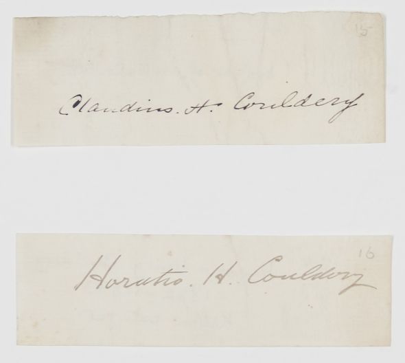 (Horatio Henry, 1832-1918,English Animal Painter and Illustrator, particularly of Kitten Scenes) and his brother Claudius H. COULDERY (1842-1930, Composer) — Sophie Dupré Autographs