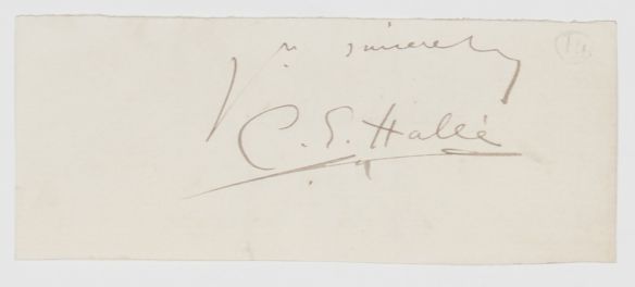(Sir Charles, 1819-1895, Conductor, Founder of the Hallé Orchestra) — Sophie Dupré Autographs
