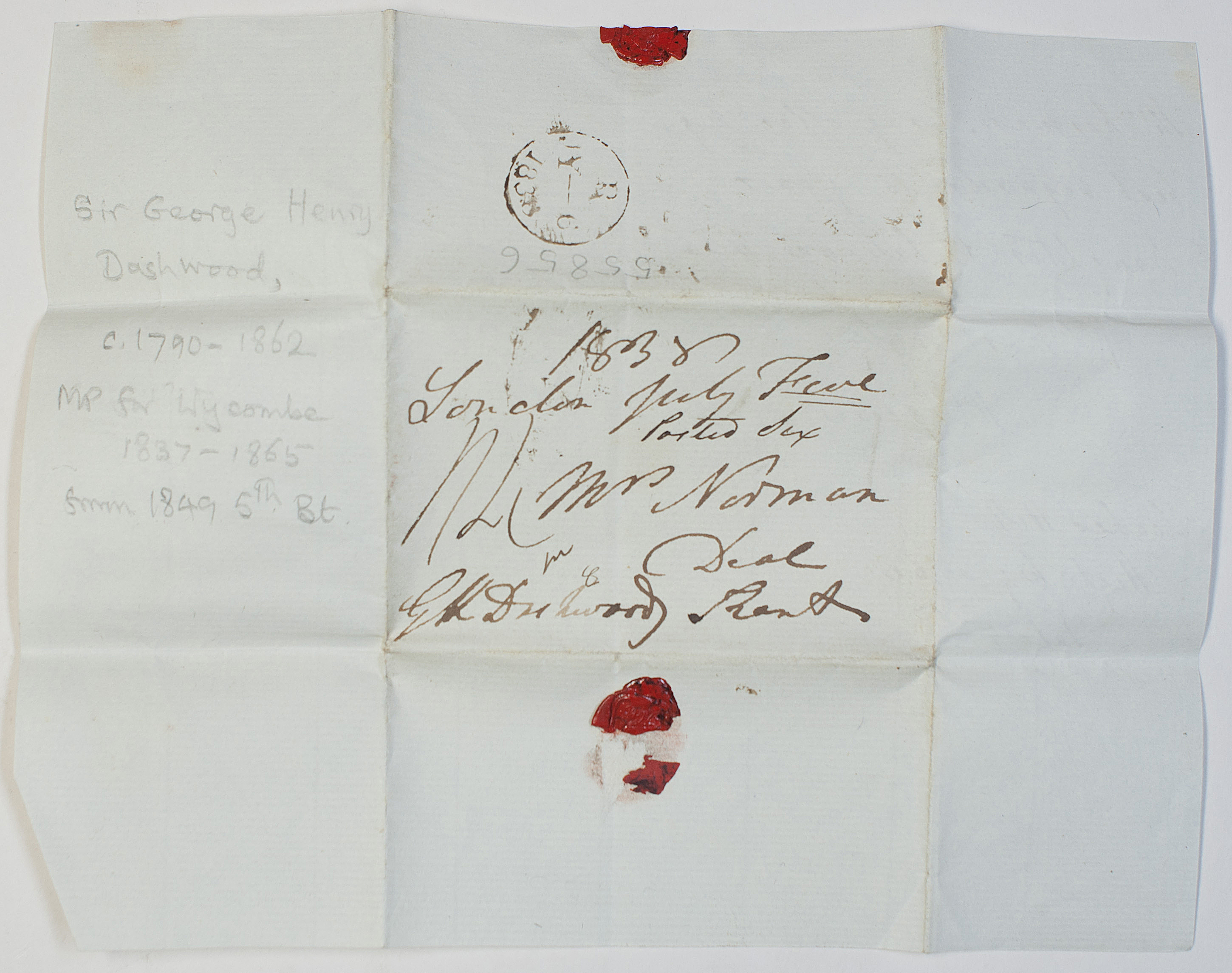 (Sir George Henry, c. 1790-1865, from 1849 5th Baronet) — Sophie Dupré Autographs
