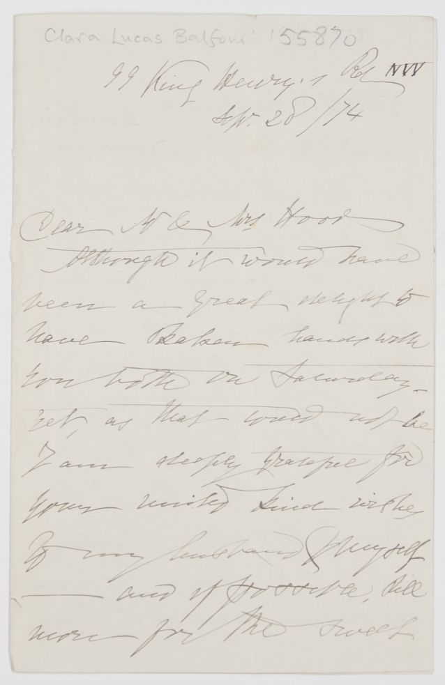 (Clara Lucas, 1808-1878, Writer, Campaigner for Temperance and Women's Education) — Sophie Dupré Autographs