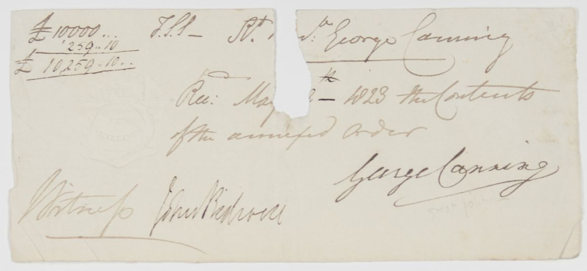 (George, 1770-1827, Prime Minister) — Sophie Dupré Autographs