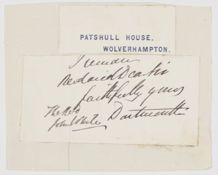 (William Walter Legge, 1823-1891, M.P., from 1853 5th Earl) — Sophie Dupré Autographs