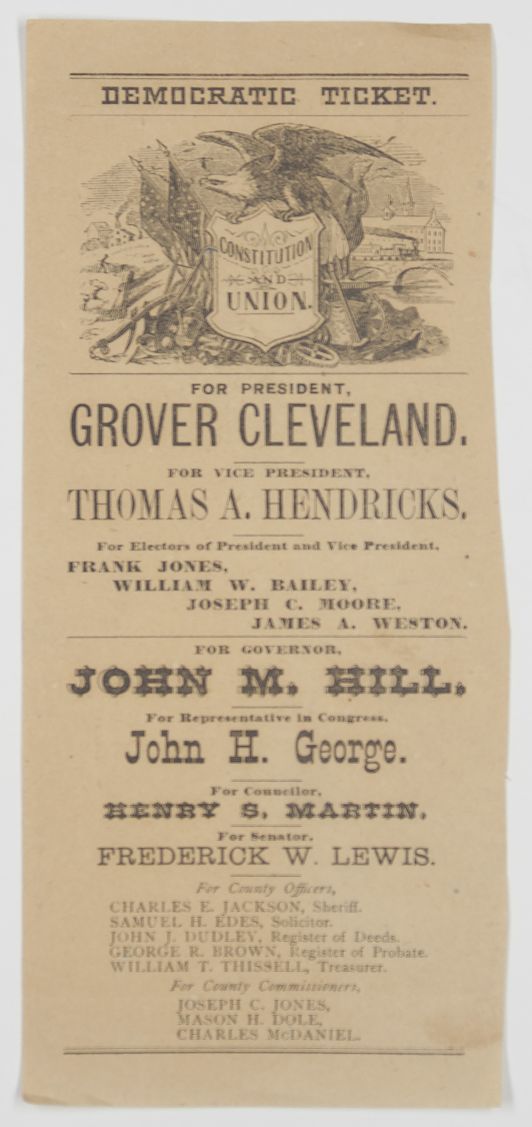 Democratic Party Ticket [for Sullivan County, New Hampshire], — Sophie Dupré Autographs