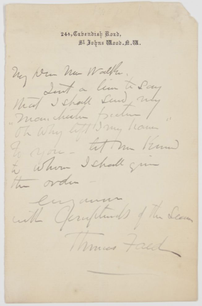 (Thomas, 1826-1900, Scottish Painter, R.A.) — Sophie Dupré Autographs