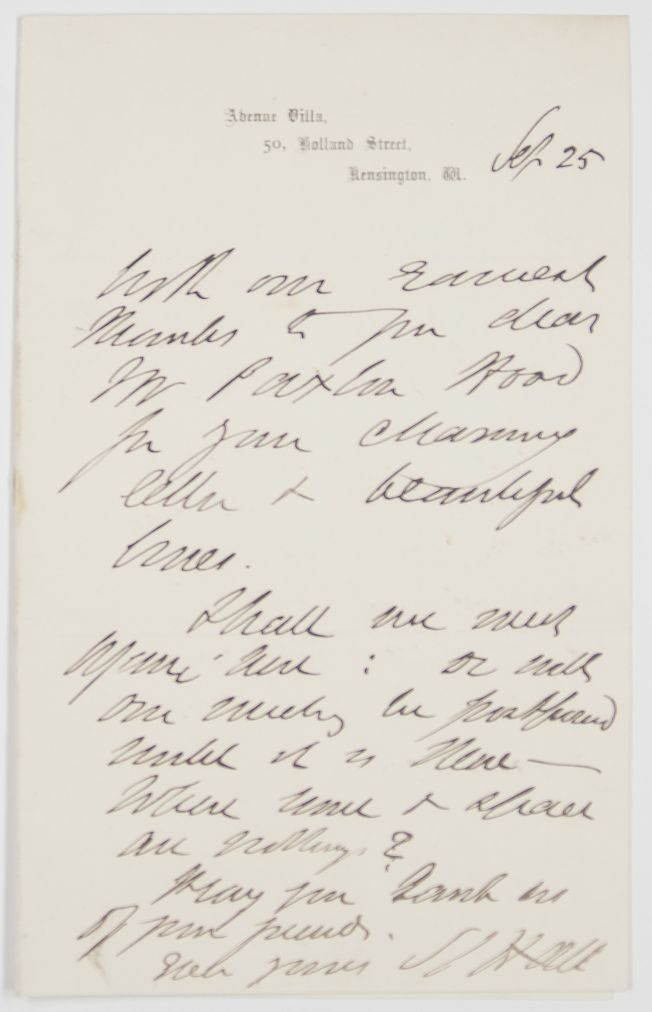 (Samuel Carter, 1800-1889, Writer and Editor of the 'Art Journal', 1839-1880) — Sophie Dupré Autographs