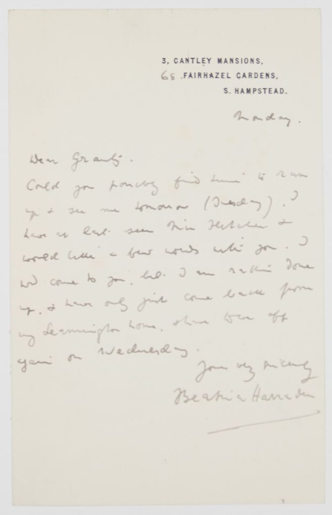 (Beatrice, 1864-1936, Novelist and Suffragist) — Sophie Dupré Autographs