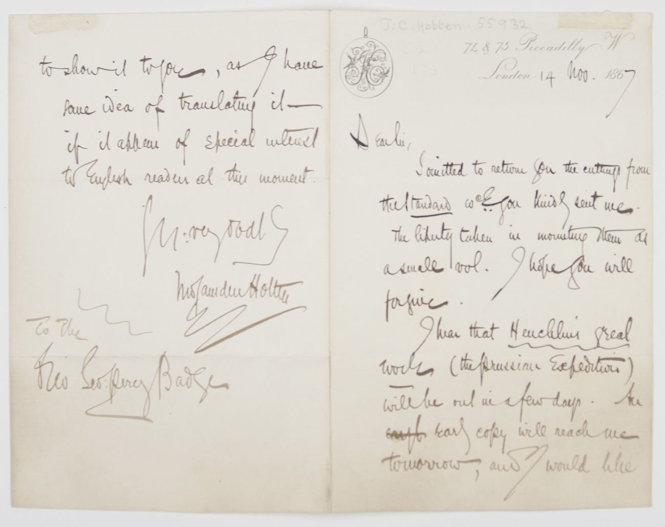(John Camden, 1832-1873, Publisher & Writer) — Sophie Dupré Autographs