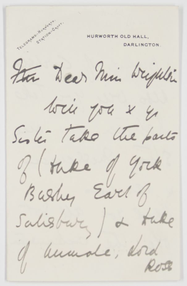 Autograph Letter signed 'Maud Austin' to Miss WRIGHTSON', — Sophie Dupré Autographs