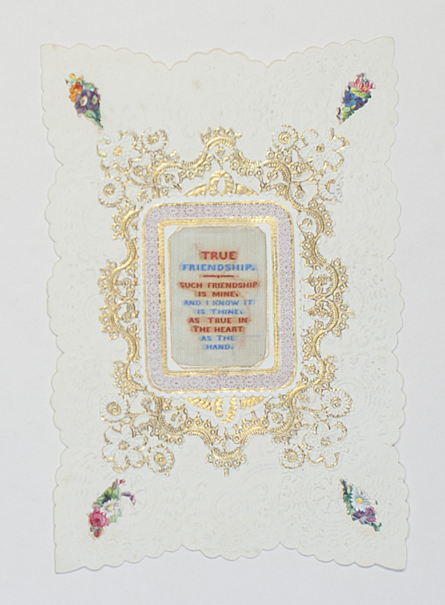 Fine Decorative Card 'True Friendship', — Sophie Dupré Autographs