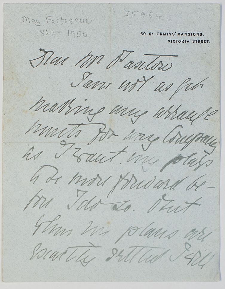 (May, 1862-1950, Actress, Singer, Actress-Manager and protégé of playwright W. S. Gilbert) — Sophie Dupré Autographs