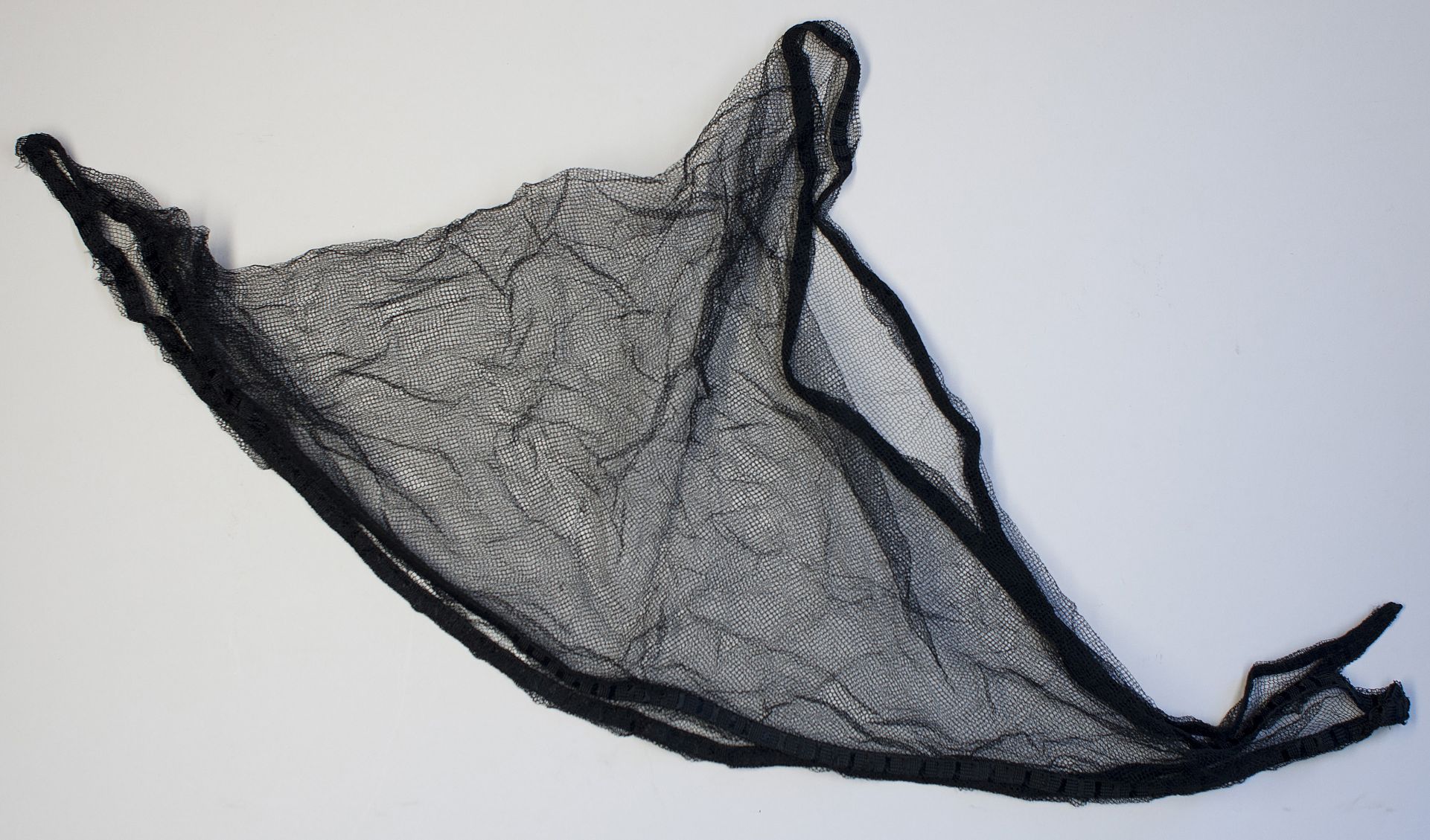 Black Net Triangular Scarf, — Sophie Dupré Autographs
