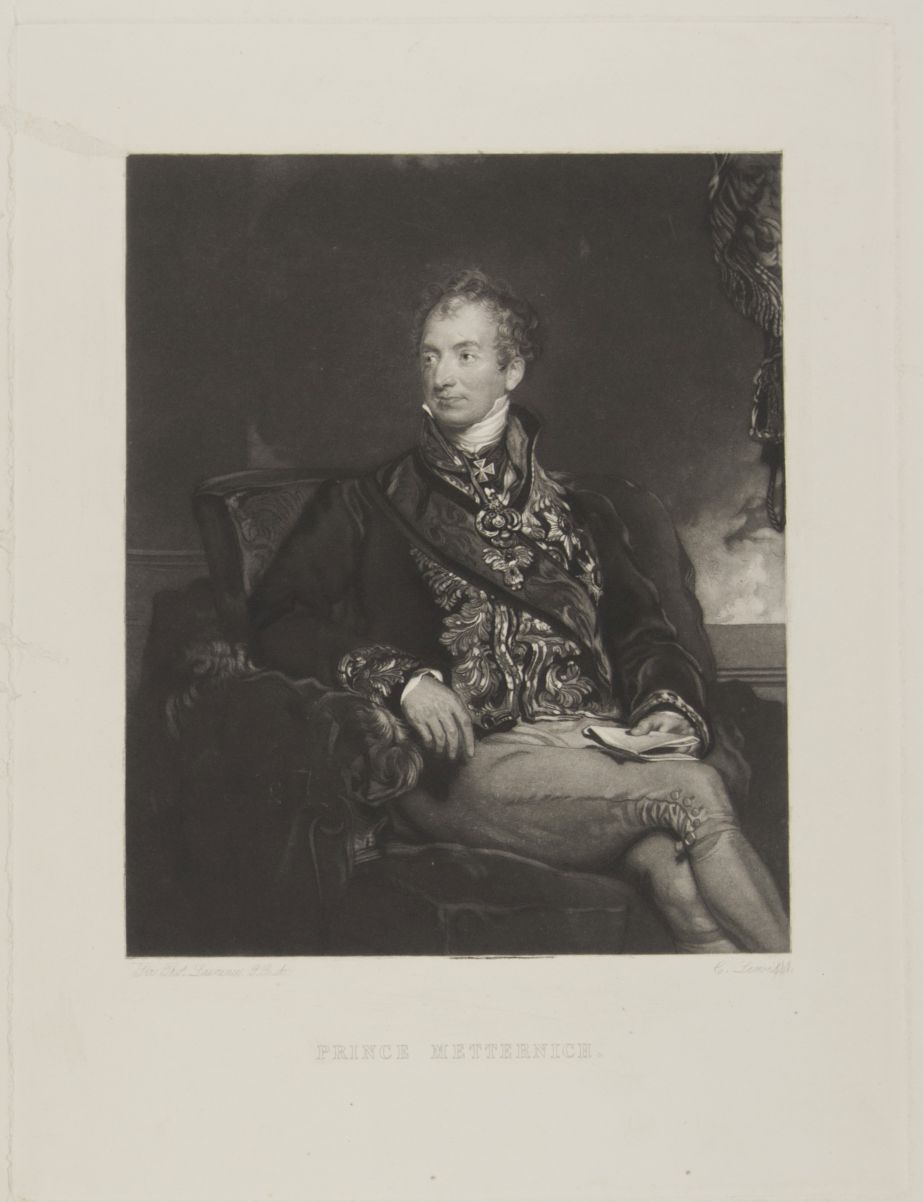 (Prince Klemens, 1773-1859, Austrian Statesman, guiding force at the Congress of Vienna, 1814-1815)] — Sophie Dupré Autographs