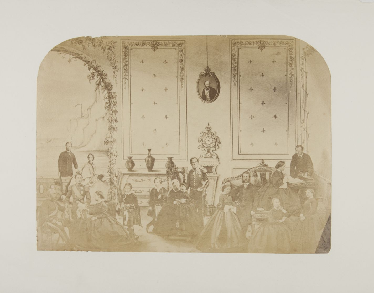 (1819-1901, Queen of Great Britain), her husband ALBERT (1819-1861, Prince Consort), uncle LEOPOLD I (1790-1865) and children VICTORIA (1840-1901, Empress of Germany), with her husband FRIEDRICH (III) (1831-1888), EDWARD VII (1841-1910) with his wife ALEXANDRA (of Denmark, 1844-1925), ALICE (1843-1878, Grand Duchess of Hesse & By Rhine) with her husband LUDWIG (IV) (1837-1892) and father-in-law LUDWIG III (1806-1877), HELENA (1846-1923, Princess Christian of Schleswig Holstein) and her husband CHRISTIAN (1831-1917), LOUISE (1848-1939, Duchess of Argyll), ARTHUR (1850-1942, Duke of Connaught), LEOPOLD (1853-1884, Duke of Albany), BEATRICE (1857-1944, Princess Henry of Battenberg) and the Queen's cousin MARY ADELAIDE (of Cambridge, 1833-1897)] — Sophie Dupré Autographs