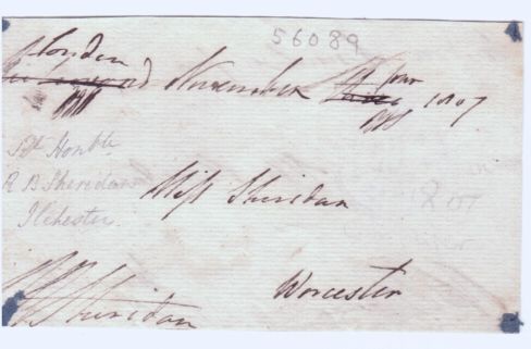 (Richard Brinsley, 1751-1816, Playwright and Statesman) — Sophie Dupré Autographs