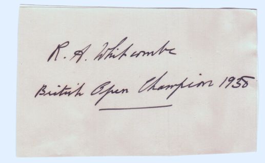 (Reginald Arthur, 1898-1957, Open Golf Champion, 1938) — Sophie Dupré Autographs