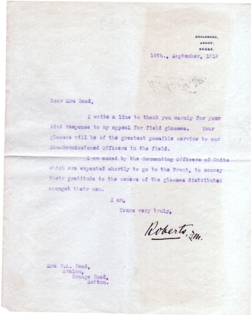 (Frederick, Earl, 1832-1914, V.C., 1858, K.G., 'Roberts of Kandahar', Field Marshal)] — Sophie Dupré Autographs