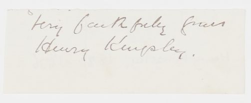 (Henry, 1830-1876, Novelist and War Correspondent) — Sophie Dupré Autographs