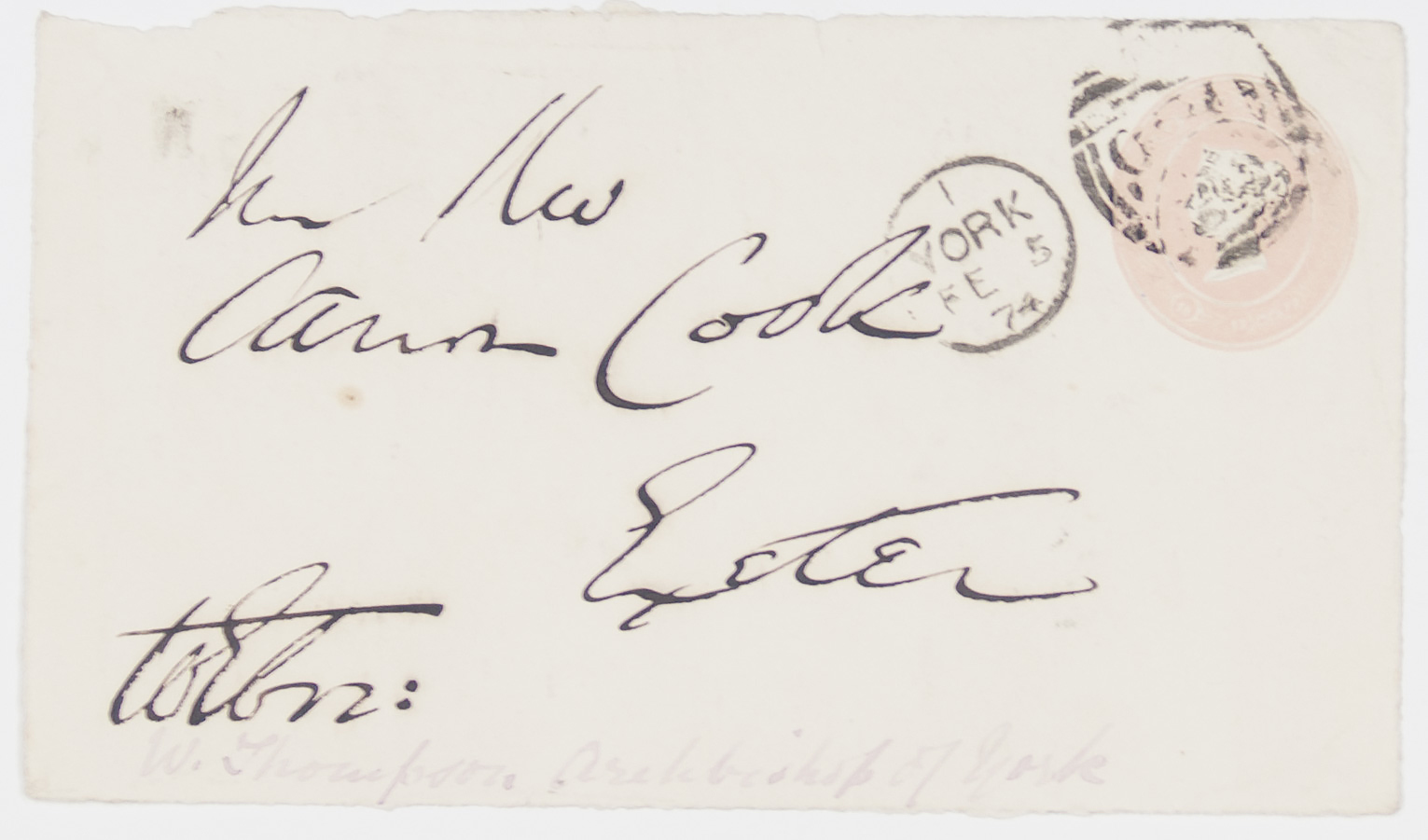 (William, 1819-1890, from 1862 Archbishop of York) — Sophie Dupré Autographs