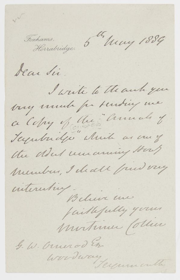 (Mortimer, 1831-1915, Farmer, of Horrabridge) — Sophie Dupré Autographs