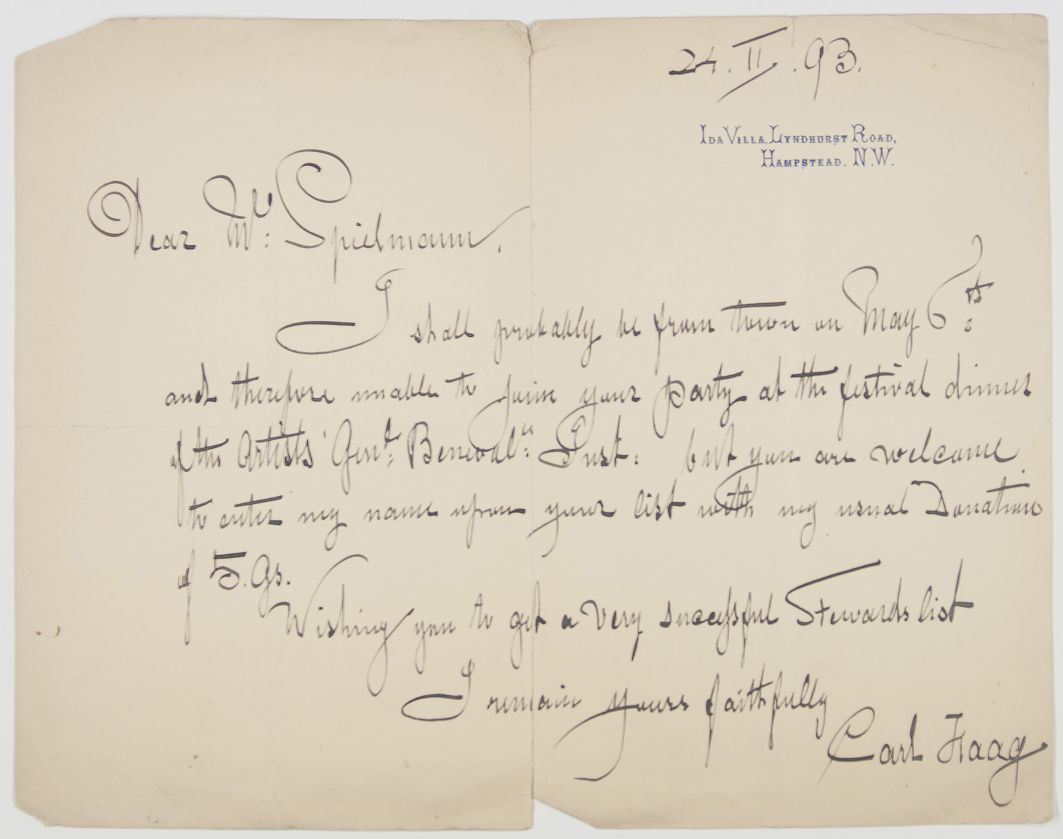 (Carl, 1820-1905, R.W.S., Court Painter to the Duke of Saxe-Coburg Gotha) — Sophie Dupré Autographs