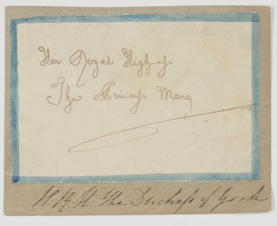 (1767-1820, eldest daughter of Friedrich Wilhelm II of Prussia, wife, 1791, of Frederick, 1763-1827, 2nd son of George III, from 1784 Duke of York) — Sophie Dupré Autographs