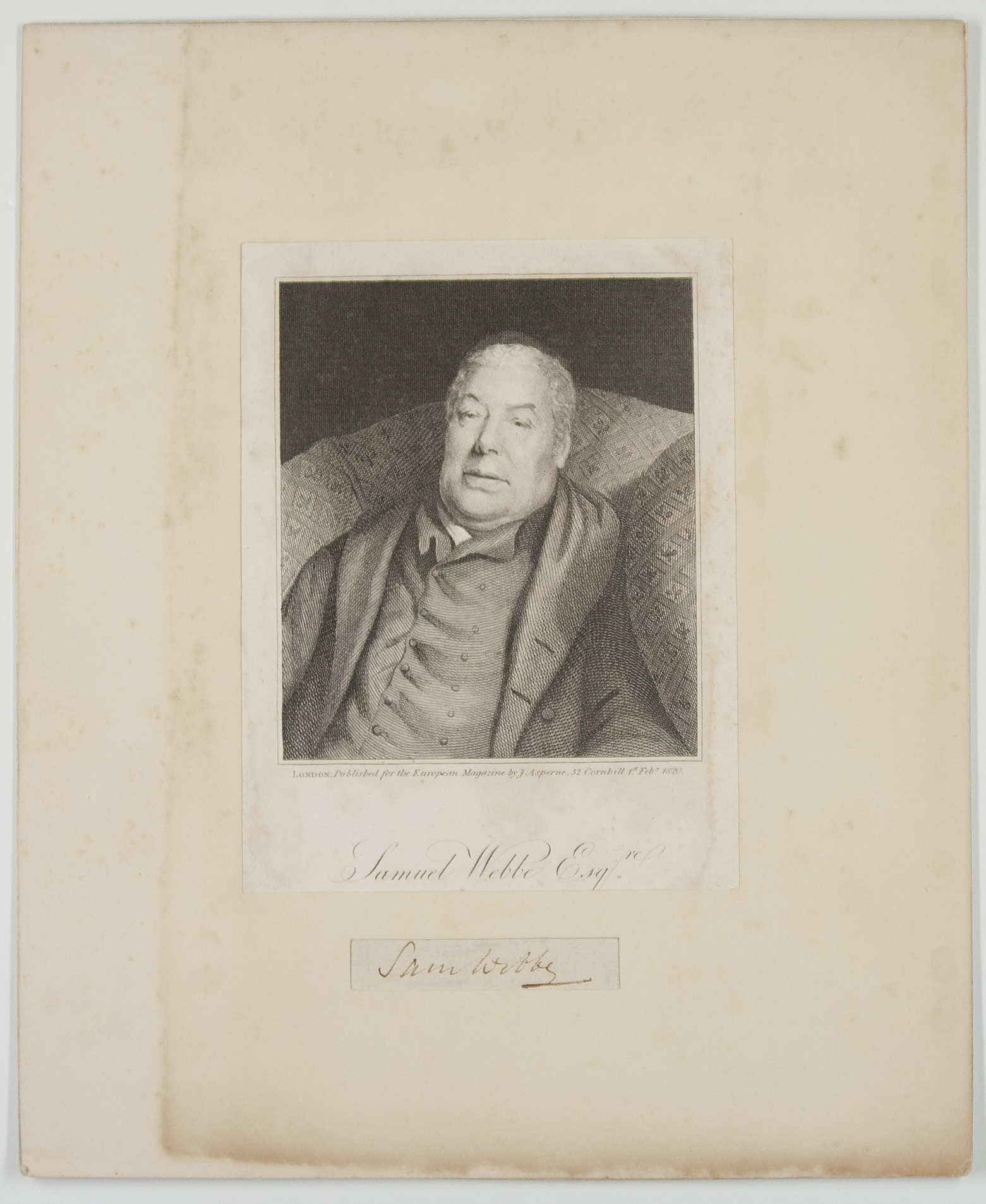 (Samuel the younger, 1768-1843, Musician and Composer) — Sophie Dupré Autographs