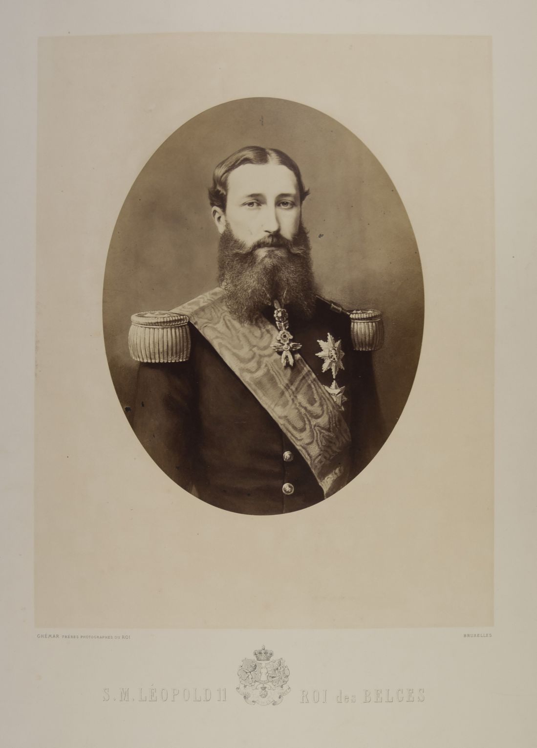 (1790-1865, uncle of Queen Victoria, from 1831 King of the Belgians) and his son and successor LÉOPOLD II (1835-1909)] — Sophie Dupré Autographs