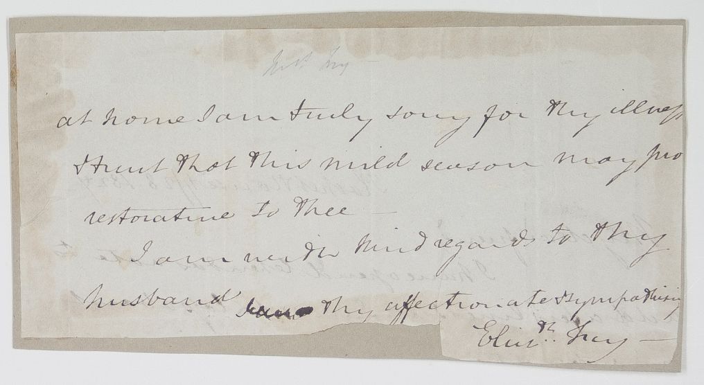 (Elizabeth, 1780-1845, Quaker Prison Reformer) — Sophie Dupré Autographs