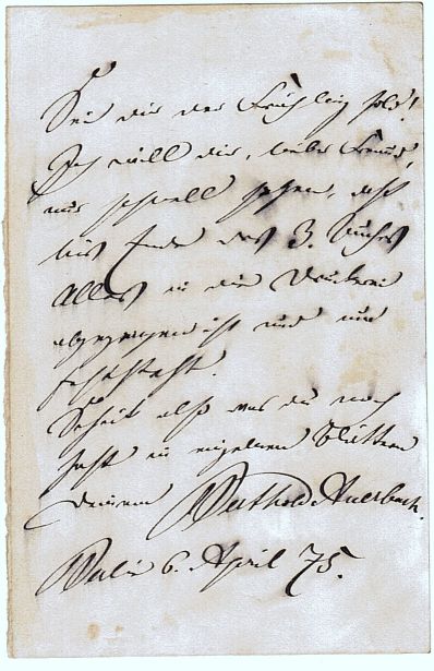 (Berthold, 1812-1882, German Poet and Author) — Sophie Dupré Autographs