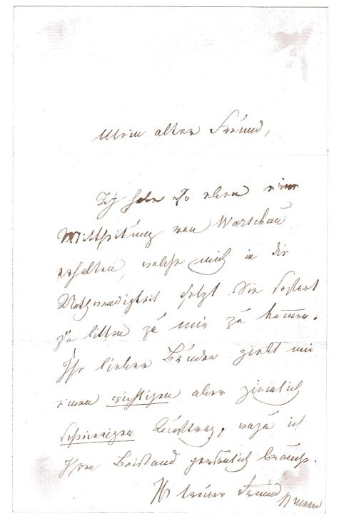 (Count Philipp Ivanovich, 1797-1875, German-born Russian Ambassador to London, 1840-1854 and 1858-1875) — Sophie Dupré Autographs