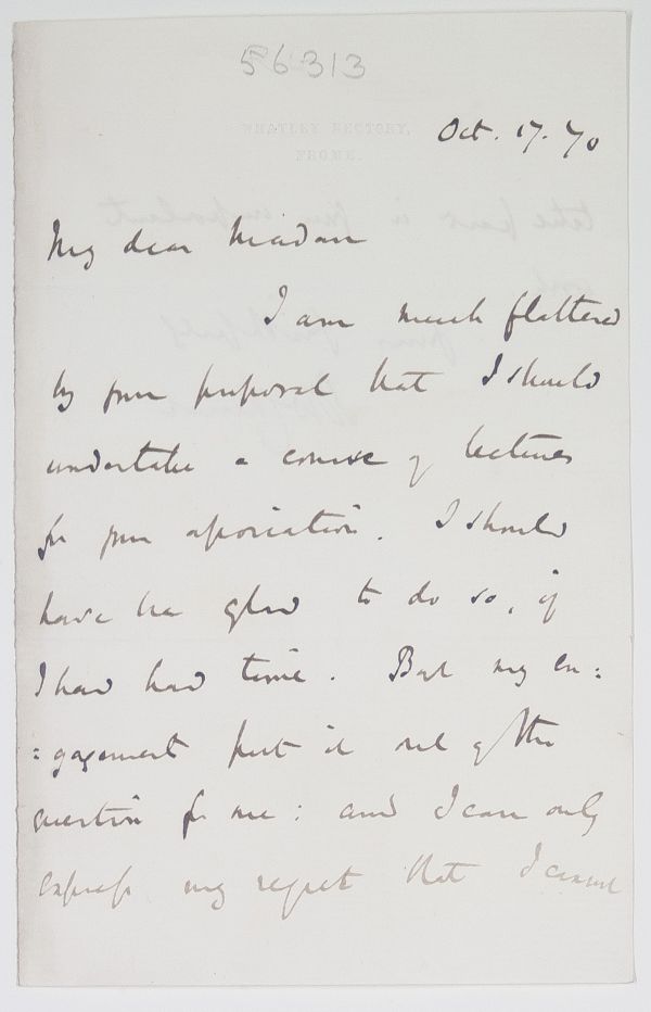 (Richard William, 1815-1890, from 1871 Dean of St Paul's) — Sophie Dupré Autographs