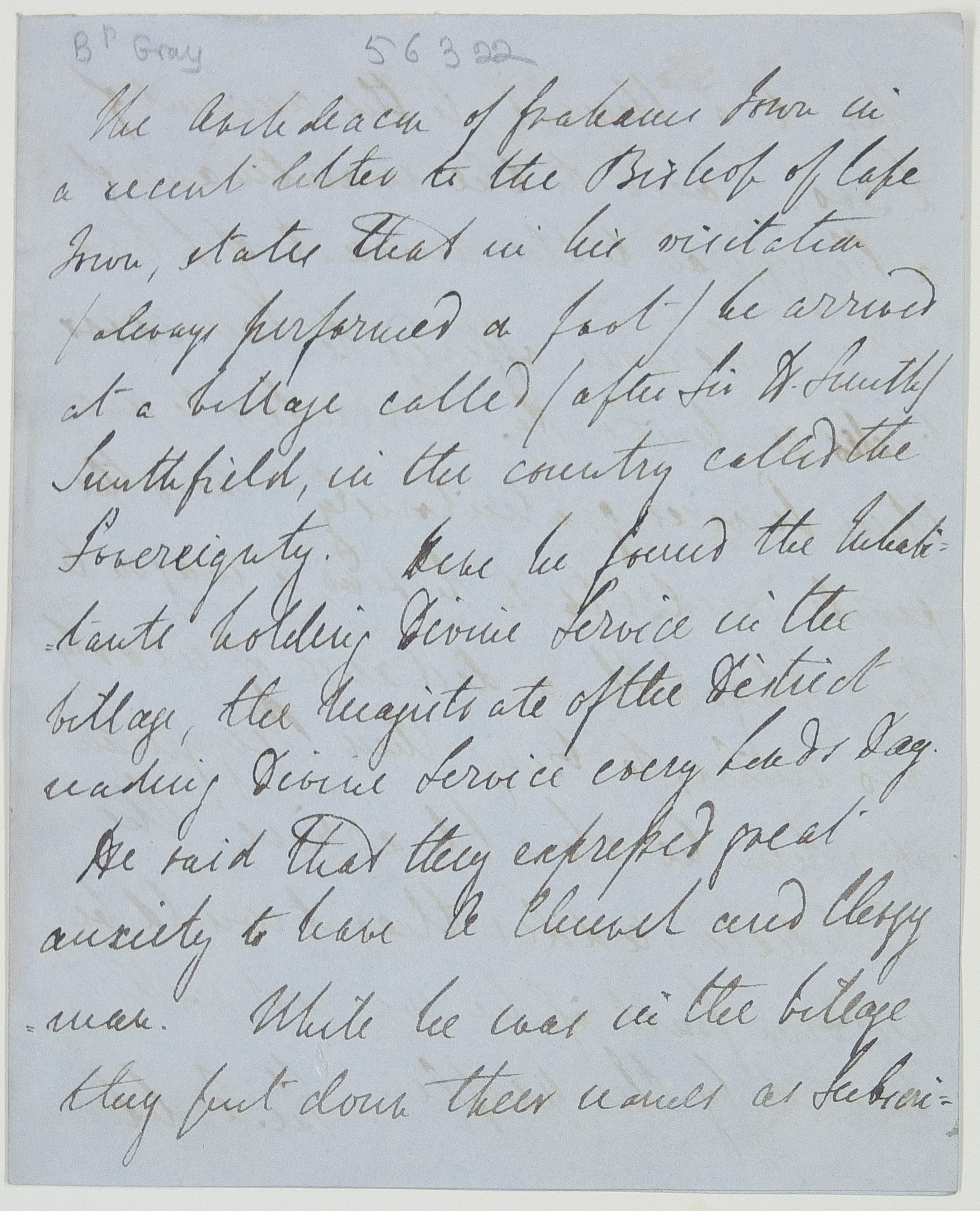 (Robert, 1809-1872, Bishop of Cape Town, 1847-1872, Metropolitan 1853) — Sophie Dupré Autographs
