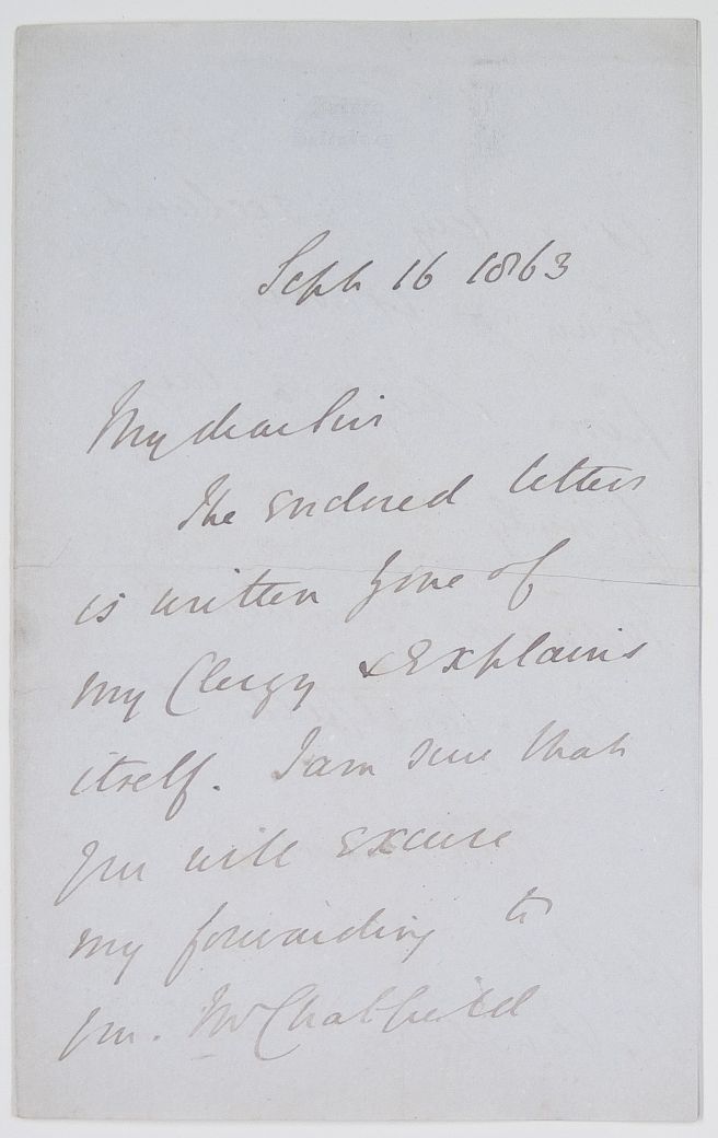 (Walter Kerr, 1808-1869, from 1854 Bishop of Salisbury) — Sophie Dupré Autographs