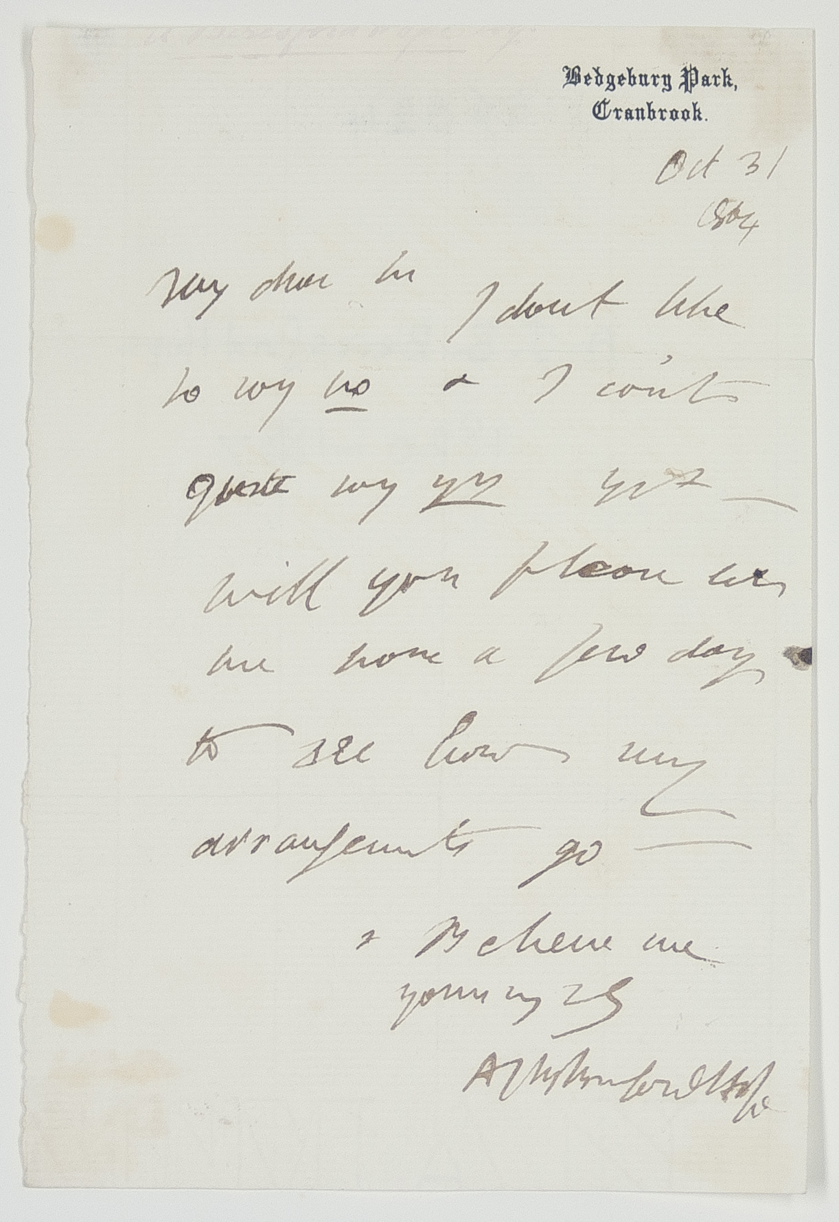 (Alexander James Beresford Beresford-, M.P., 1820-1887, Architect and Writer) — Sophie Dupré Autographs