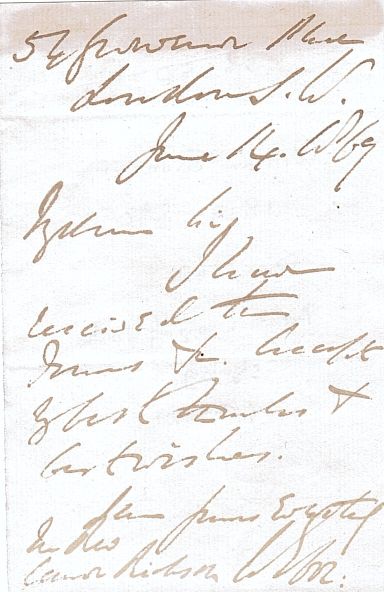 (William, 1819-1890, from 1862 Archbishop of York) — Sophie Dupré Autographs