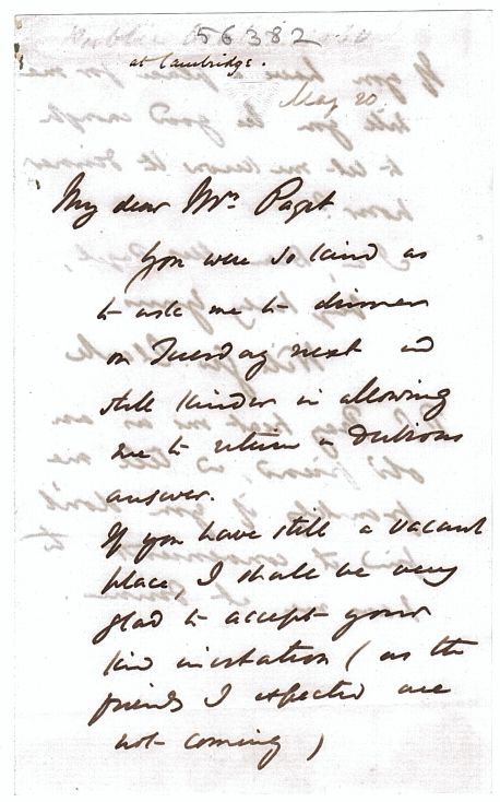 (William George, 1821-1878, Classical and Shakespeare Scholar, Public Orator, Cambridge, 1857-1869, Vice-Master of Trinity College) — Sophie Dupré Autographs