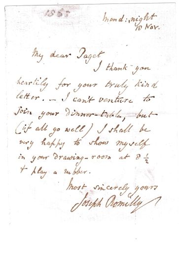 (Joseph, 1791-1864, Registrar of Cambridge University, 1832-1861) — Sophie Dupré Autographs