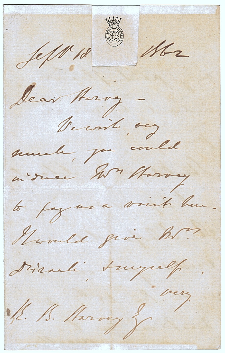 (Benjamin, Earl of Beaconsfield, 1804-1881, Prime Minister and Novelist) — Sophie Dupré Autographs