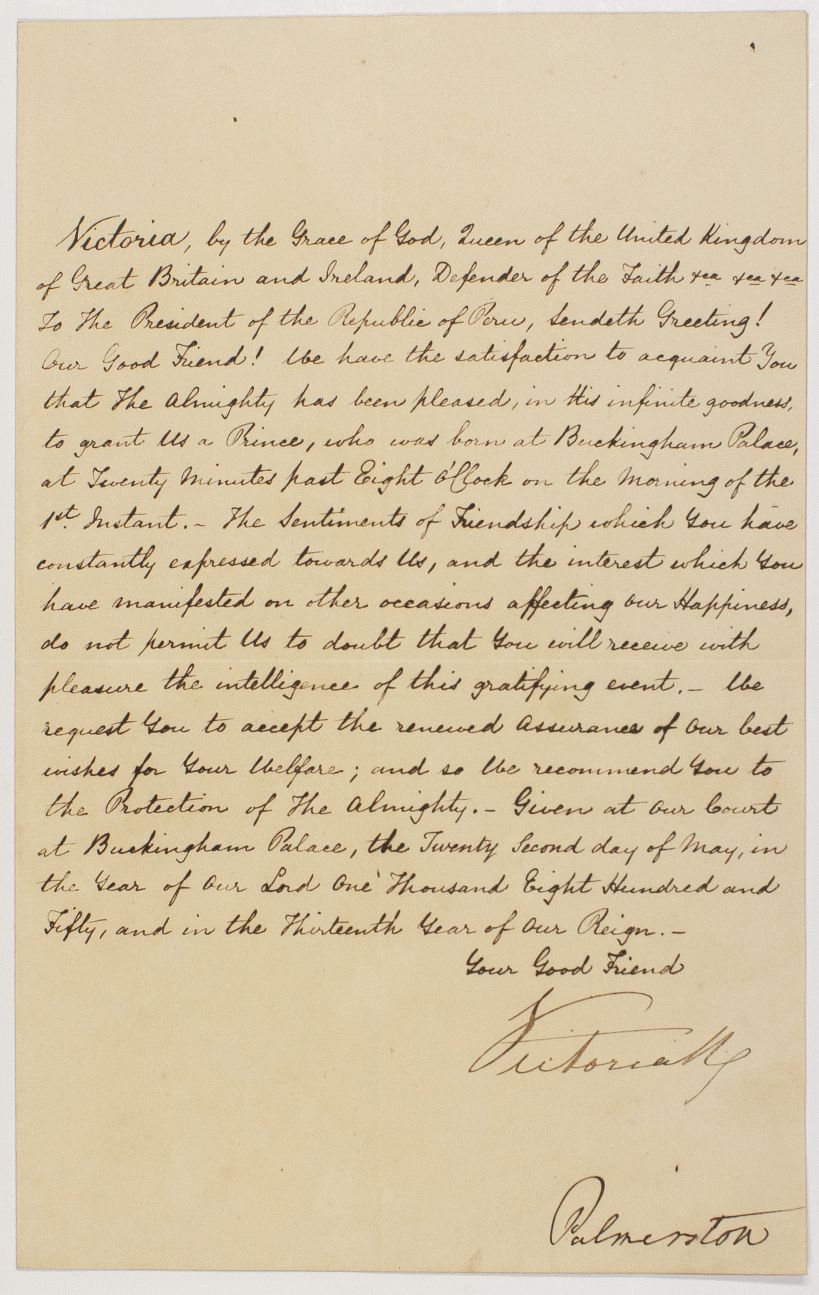 (1819-1901, Queen of Great Britain) — Sophie Dupré Autographs